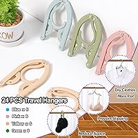 Vista 3 de 24 perchas de viaje, perchas plegables portátiles, perchas de ropa con tendederos, tendedero plegable para viajes, perchas de plástico plegables