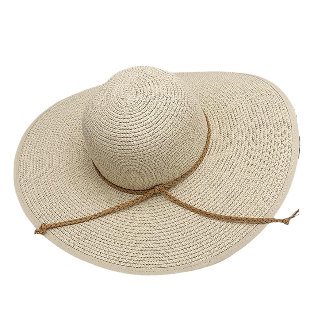 Chapeau de paille de bord de mer pliable fini le chapeau déformé en voyage