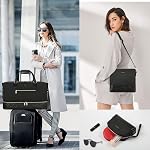 ITIEZY Weekender Overnight Bag for Women - Large Travel Duffel Bag with Shoe Compartment, Gym Duffel Bag Hospital Bag Carry On Tote Bags for Airplanes with Crossbody Bag Toiletry Bag 3Pcs Set
