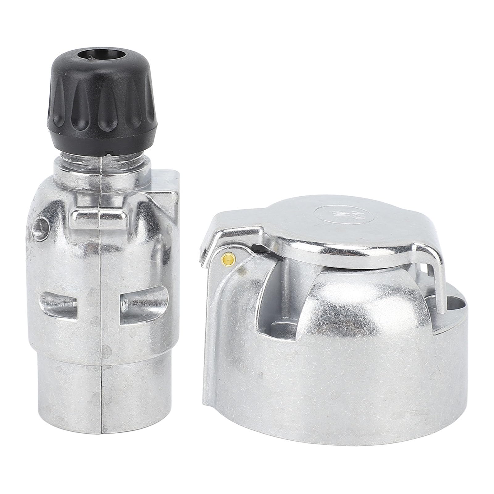 7 Way Trailer Plug, ABS Aluminum Alloy 7 Pin Trailer Wiring Harness Pin Plug DC12V for Motorhomes Ships