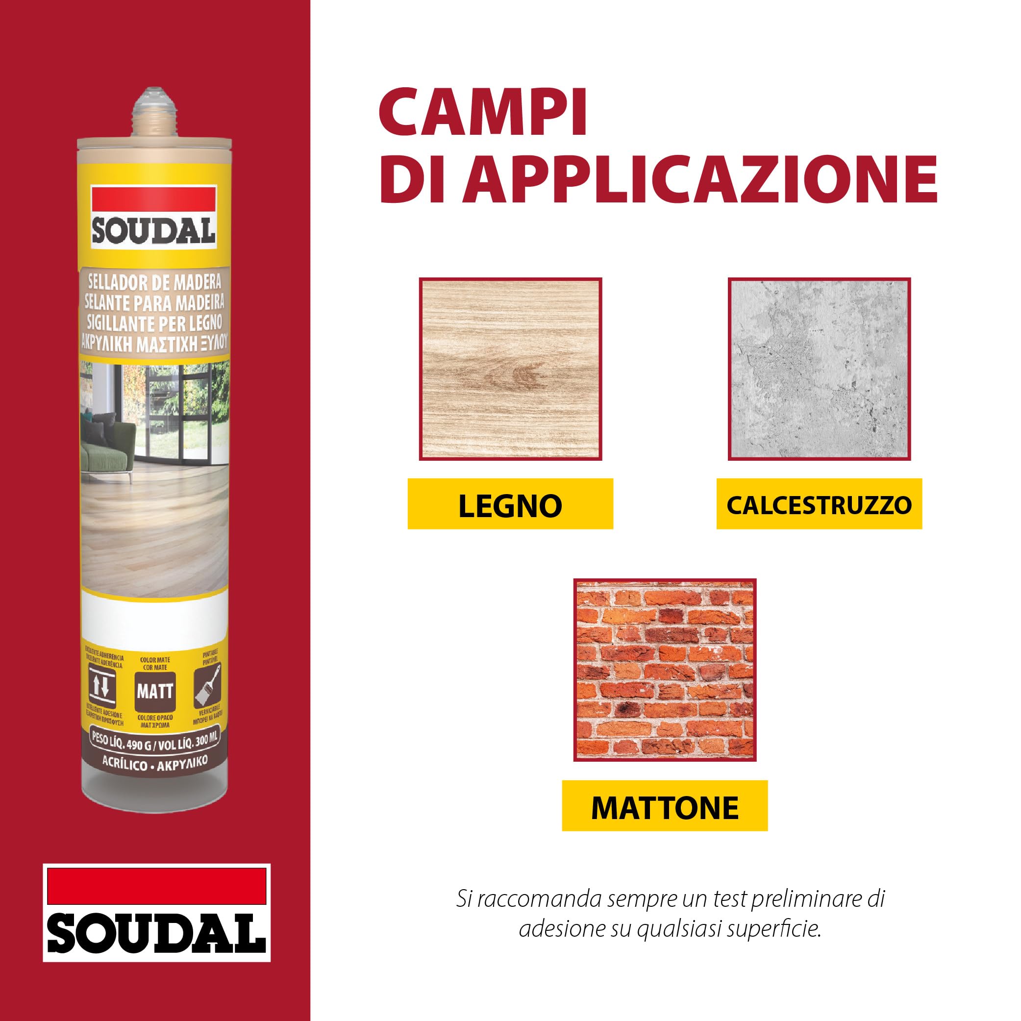 Soudal 14125621 â€“ Sigillante per legno 300 ml 14125621 rovere