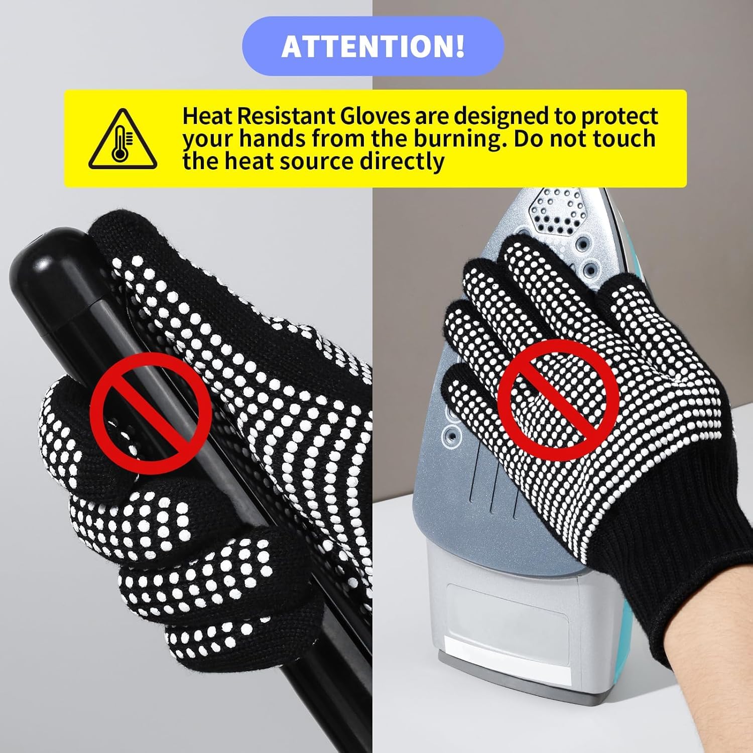 Proberos® 4 Pcs Riding Work Gloves, Breathable Nylon Anti-Slip Palm 3
