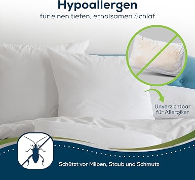 Sensalou Set of 2 Cushion Covers 40 x 80 cm Waterproof White