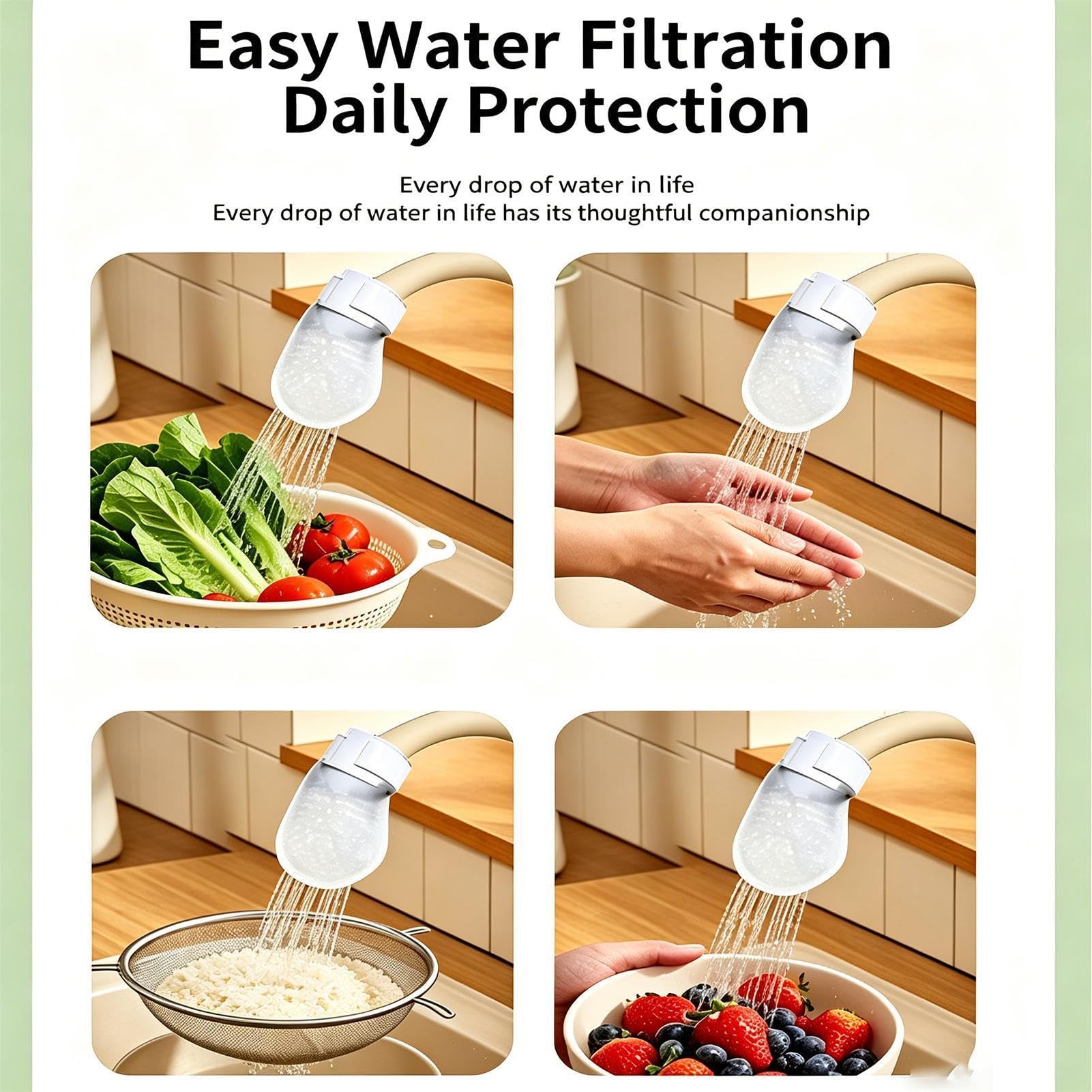 Juego de filtros universales para grifo, bolsas de filtro de agua de algodón, 50 piezas de de malla resistentes a salpicaduras con diseño fácil de instalar, accesorio ligero de control de