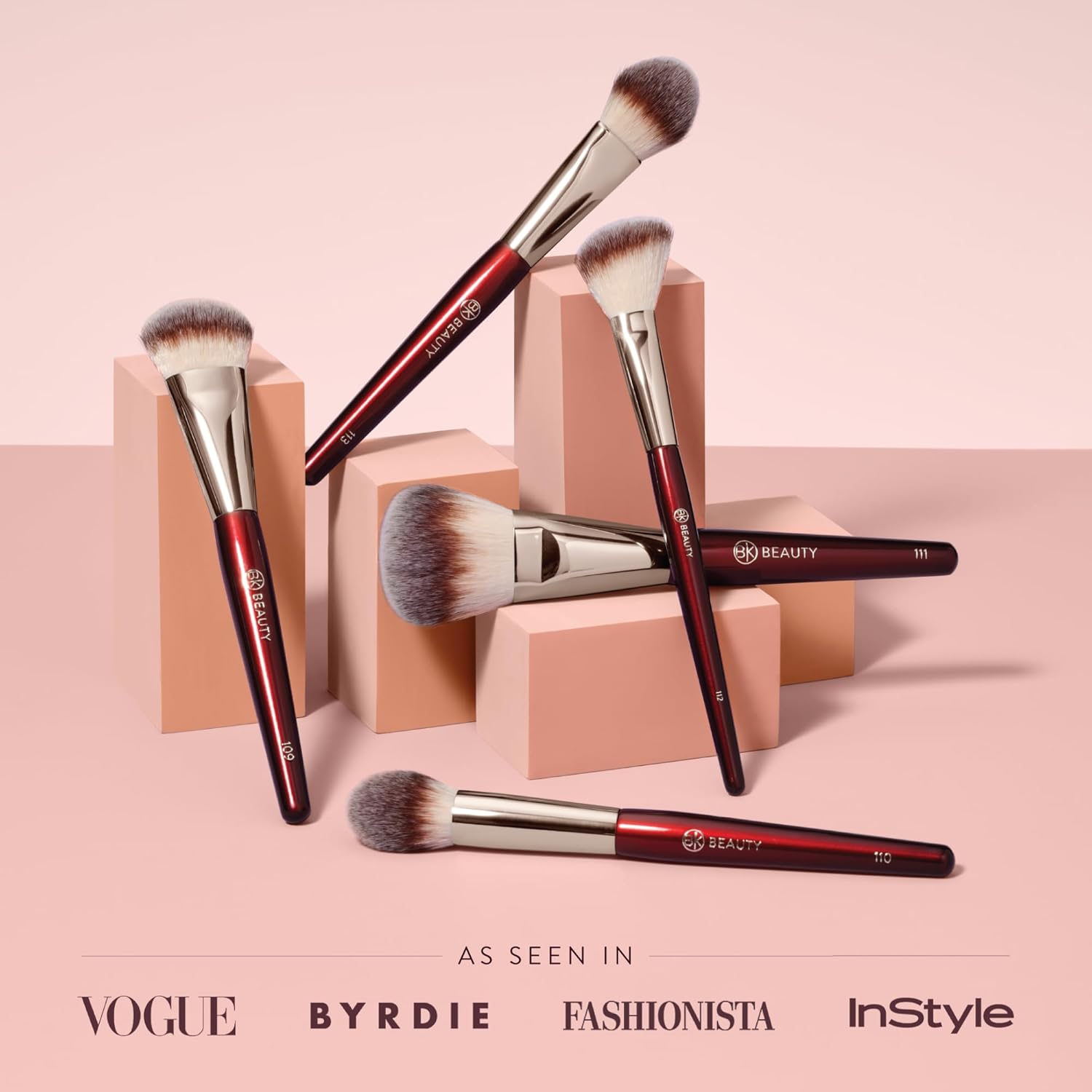 BK BEAUTY - CORE LINE EXTENSION FACE SET (5PC) - Professional Makeup Brush Set for Liquid, Cream & Powder | Premium Makeup Brushes for Flawless Application - Image 2