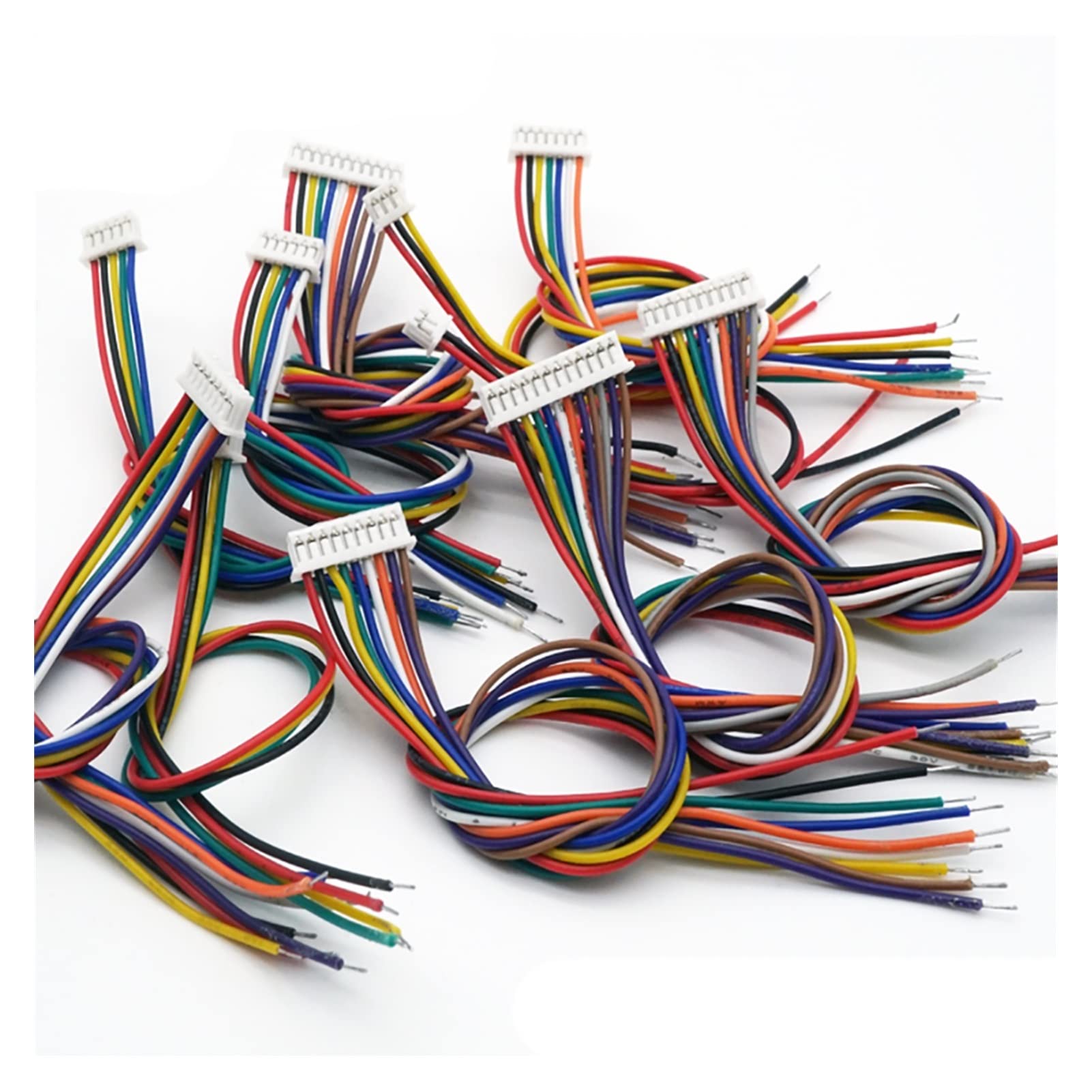 Drahtverbinder 10 Stück 20 cm SH1,0 mm 2P 3P 4P 5P 6P 7P 8P 9P 10P 11P 12P Doppel-/Einseitiger Stecker Elektronischer Terminal Drahtkabel Montage Stecker (Farbe: 14P, Größe: SameDirec 2Se)