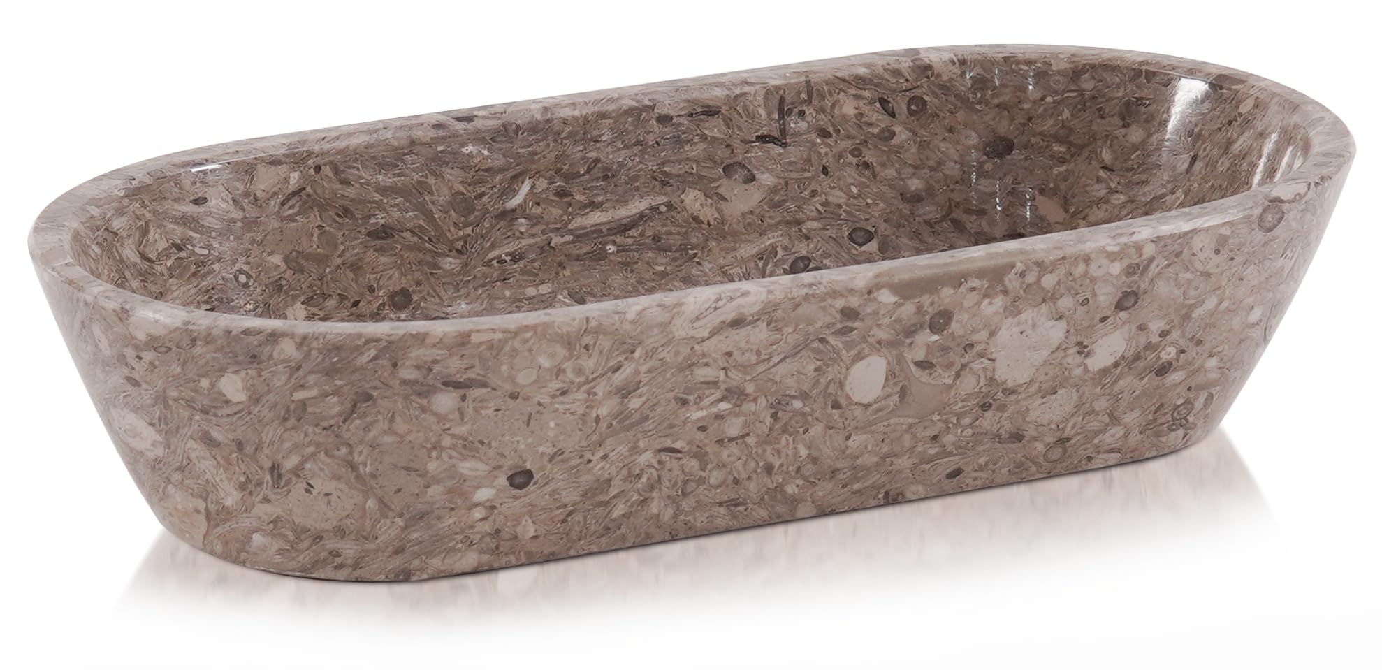 Radicaln Marble Dough Bowl 10" Inches Oceanic Handmade Key Bowl For Dining Table Décor, Ideal Decorative Bowl, Entryway Décor & Farmhouse Décor