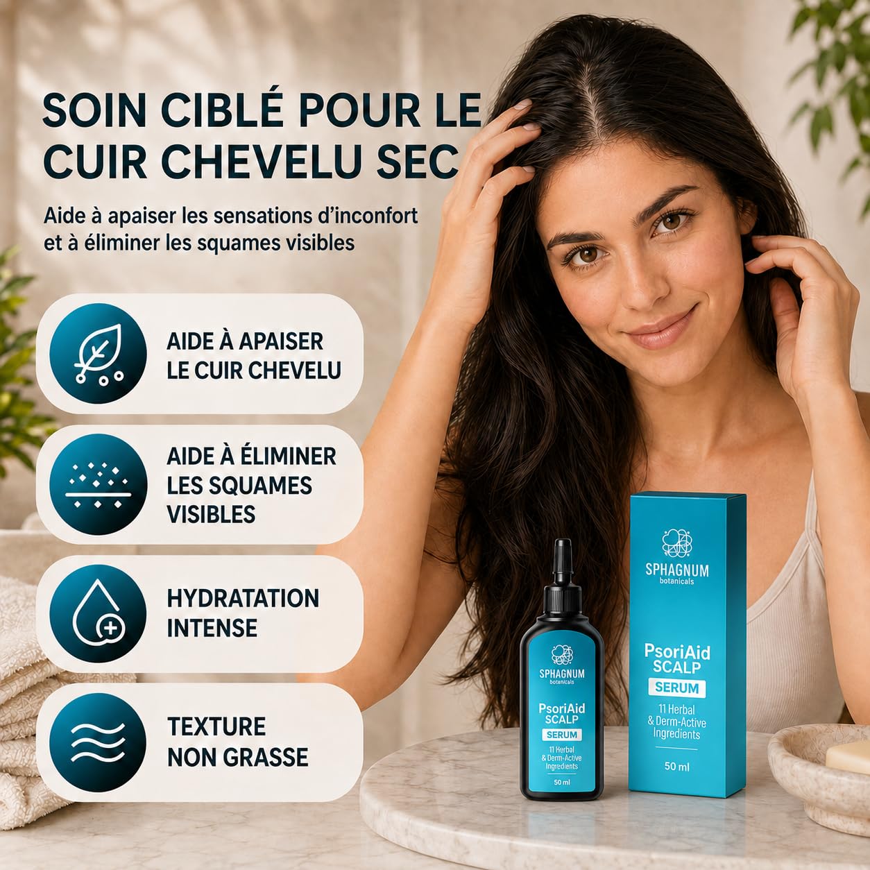 Sphagnum Botanicals Kit Psoriasi Dermatite Cuoio Capelluto: Siero + Shampoo