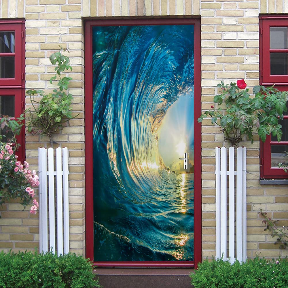 Stickers Muraux Porte Chambre 3d, Autocollant Mural Pour Chambre à Coucher, Décoration D'intérieur, Imperméable, Vinyle De Qualité Supérieure, Forêt De Bouleau Blanc, Paysage Naturel, Sentier