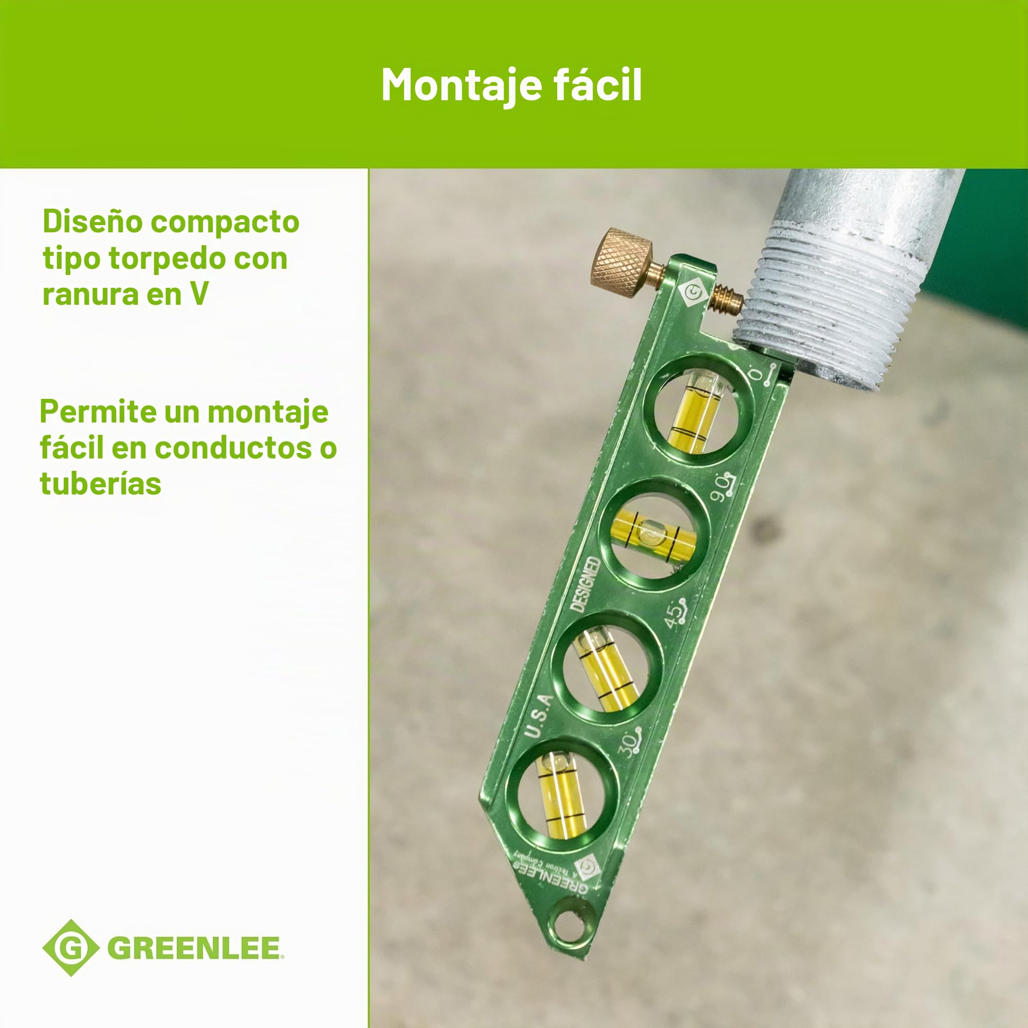 Greenlee Mini nivel de burbuja magnética L77