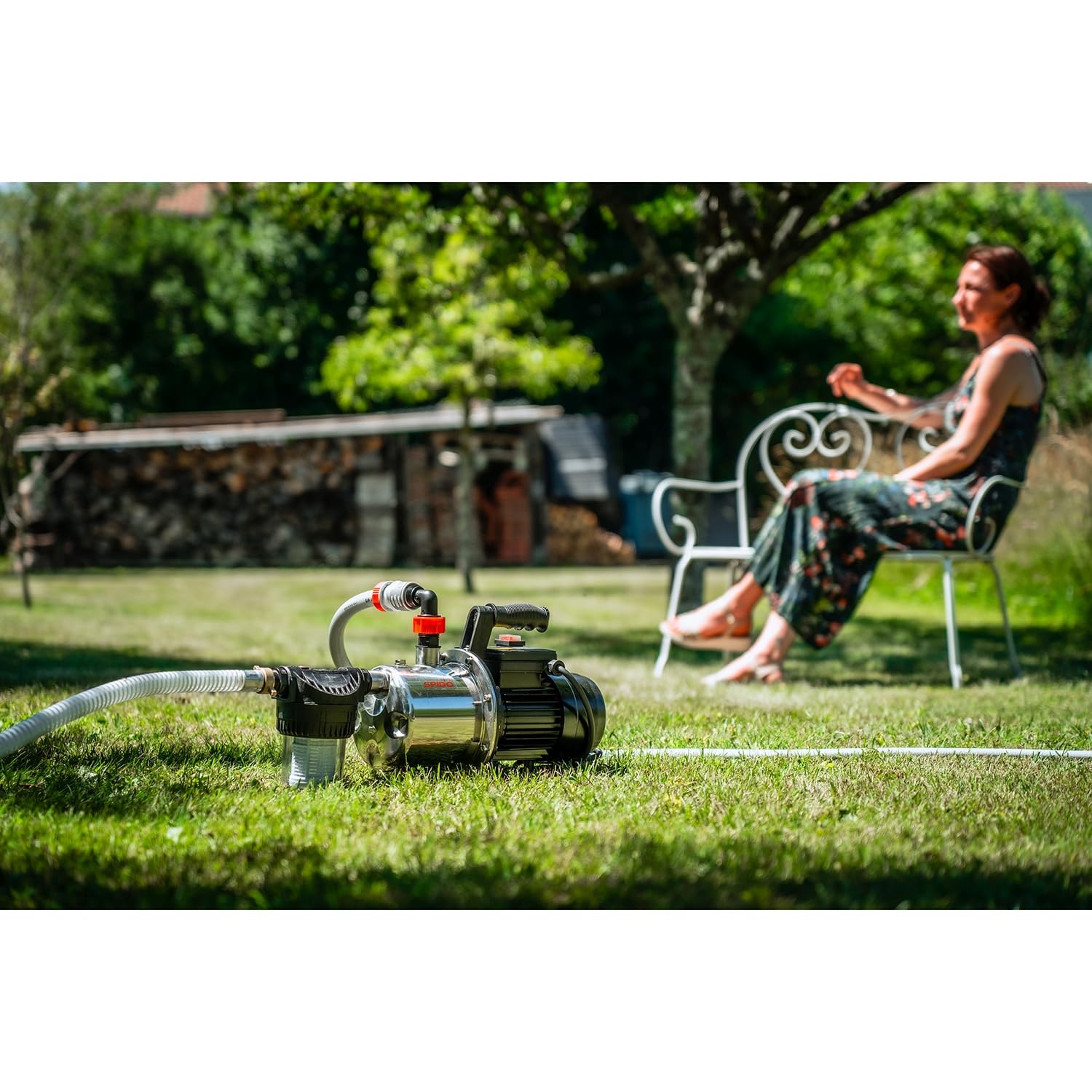 Pompe d’Arrosage Multicellulaire Spid’O Pro PLURINOX 1200 – 1200 W – Débit 6 m³/h – Pression 5,5 Bars – Corps Inox – Jardin jusqu’à 1500 m²