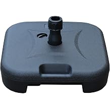 Orgrimmar Patio Umbrella Base 17.7L Heavy Duty Square Stand Water Filled Umbrella Base Stand for Outdoor