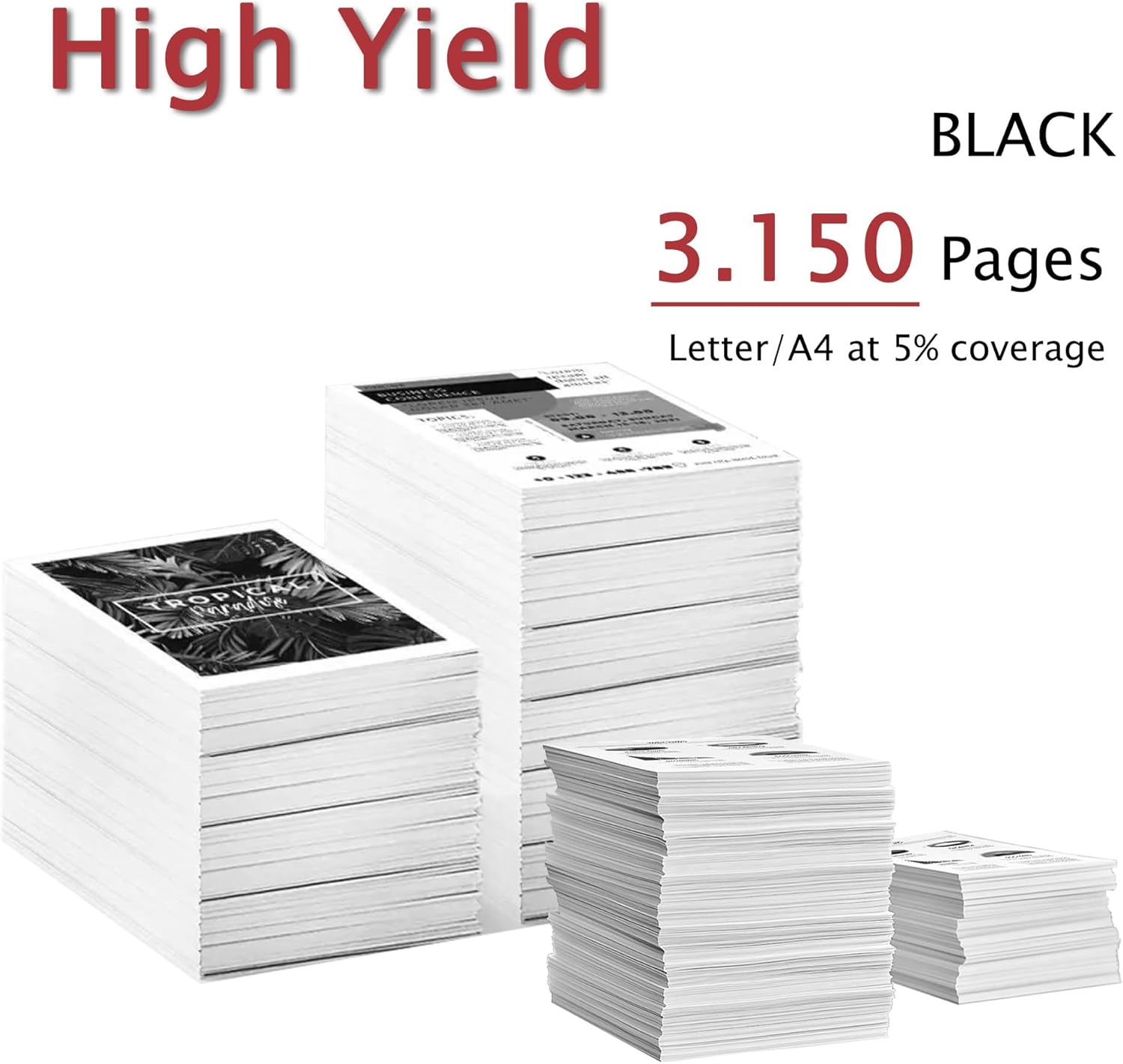 067H 067 Black for Canon 067H 067 Toner Cartridge for Canon Color imageCLASS MF656Cdw imageCLASS MF654Cdw imageCLASS LBP632Cdw imageCLASS MF653Cdw imageCLASS LBP633Cdw Printer CRG-067H CRG067 2Pack