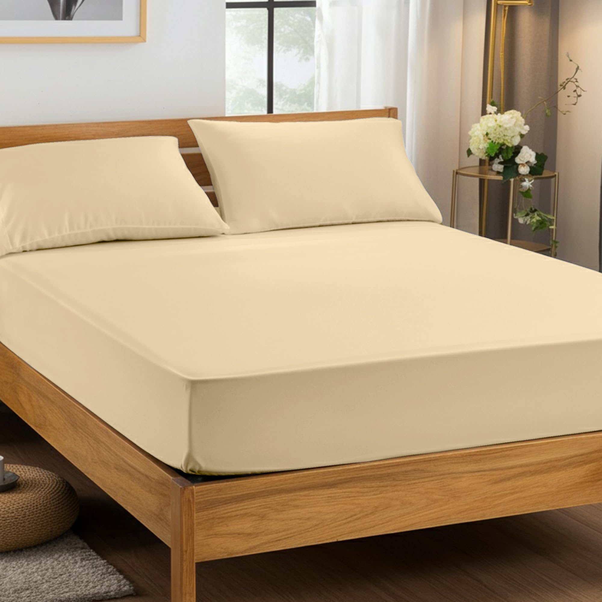 Home Sweet Home UK 25cm Fitted Bed Sheets Bunk - Super Soft Deep Bunk Fitted Sheet Brushed Microfibre Anti Wrinkle Small Single Bed Sheets Breathable & Fade Resistant Fitted Small Single Bed Sheet