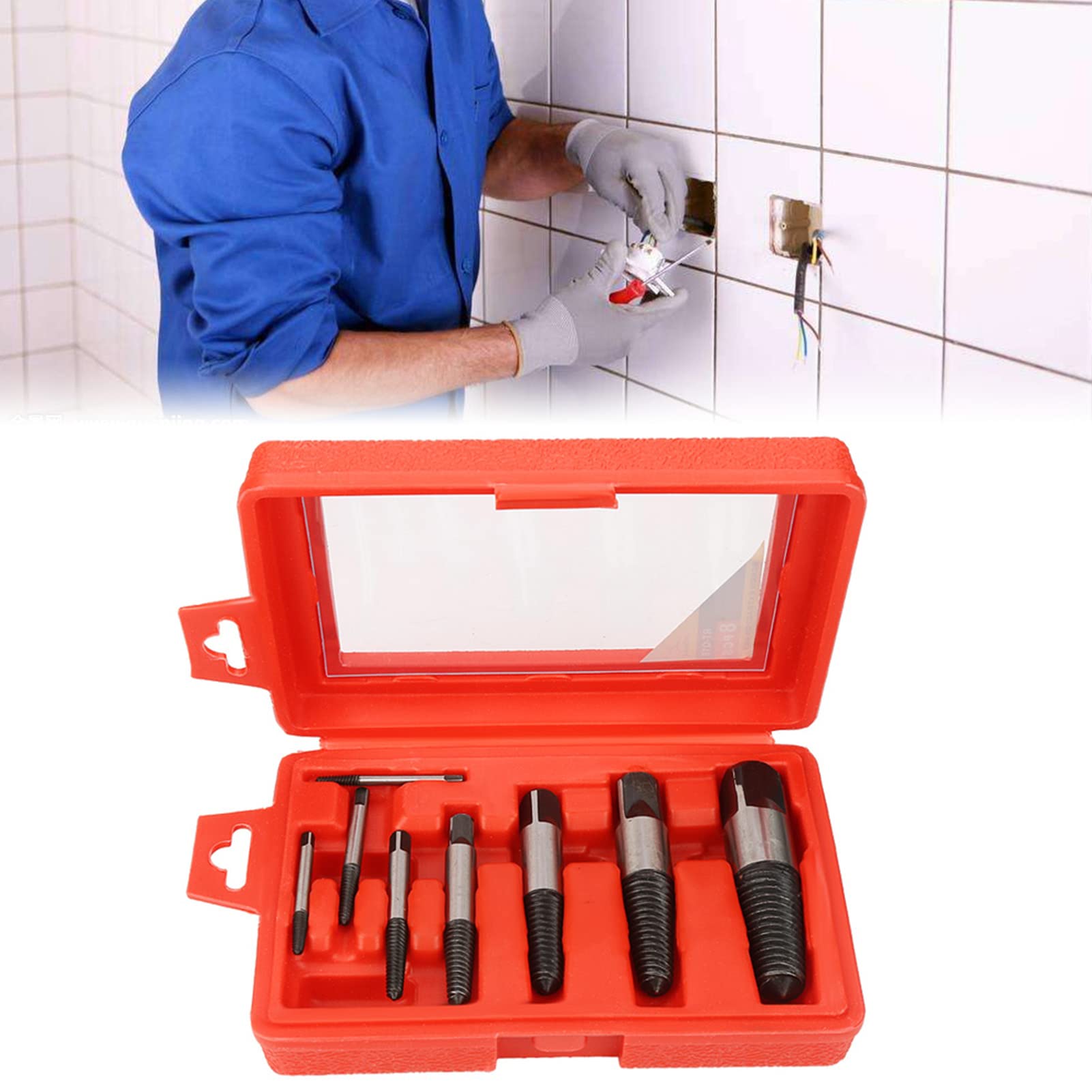 6 stuks Beschadigde Tapeinduithalerset Chroomvanadiumstaal Beschadigde Bout Tapeinduithalerset Remover Gebroken Bout Gestripte Tapeinduithalerset