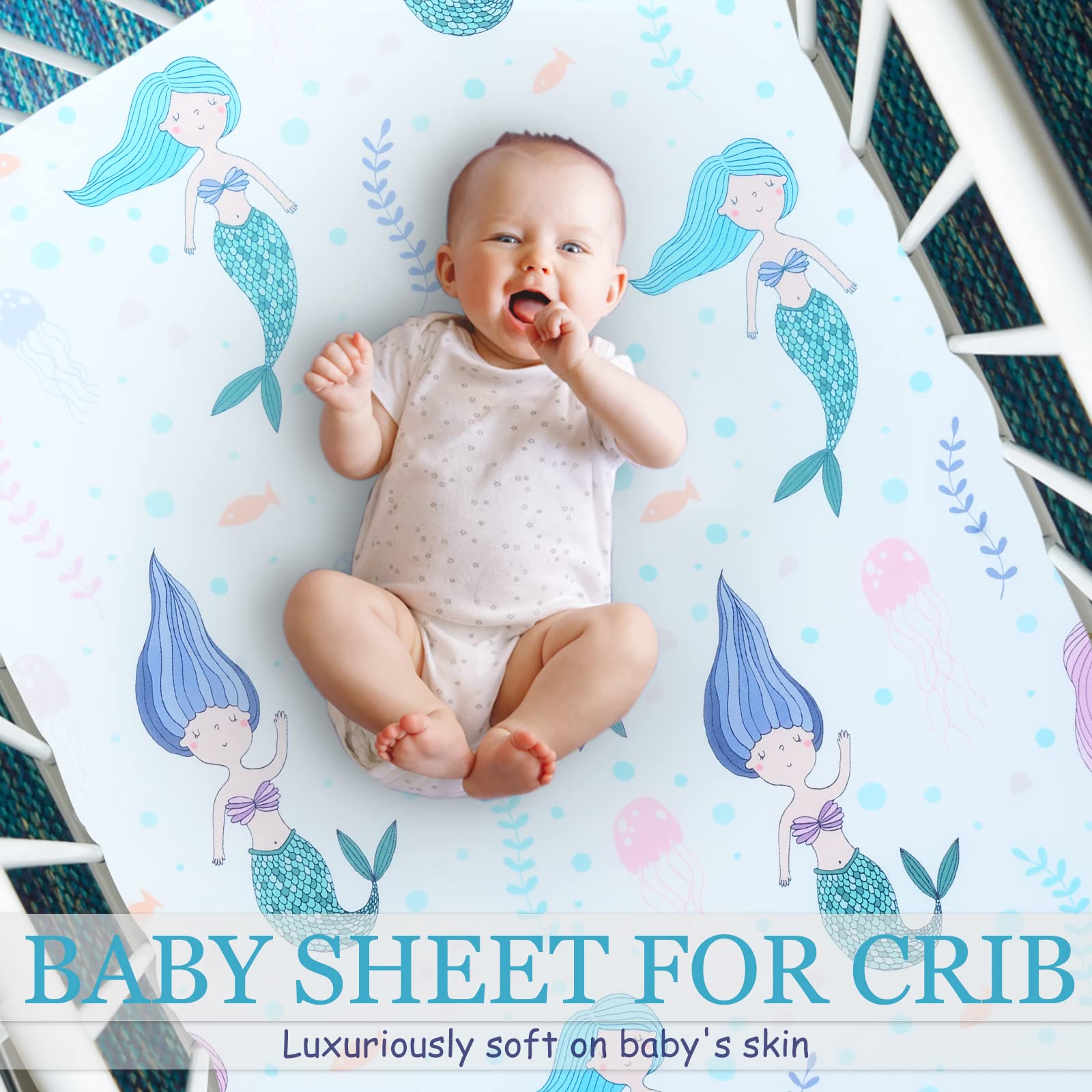 Crib Sheets For Boys Cloele Ocean Fitted Crib Sheet For Boys Girls