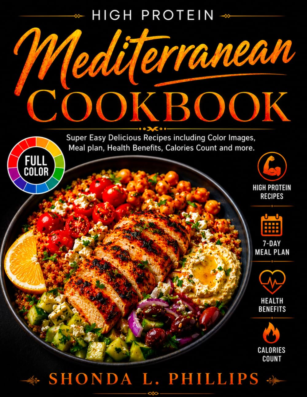 High Protein Mediterranean Cookbook 2026: Super Easy Delicious Recipes including Color Images, Meal plan, Health Benefits, Calories Count and more.