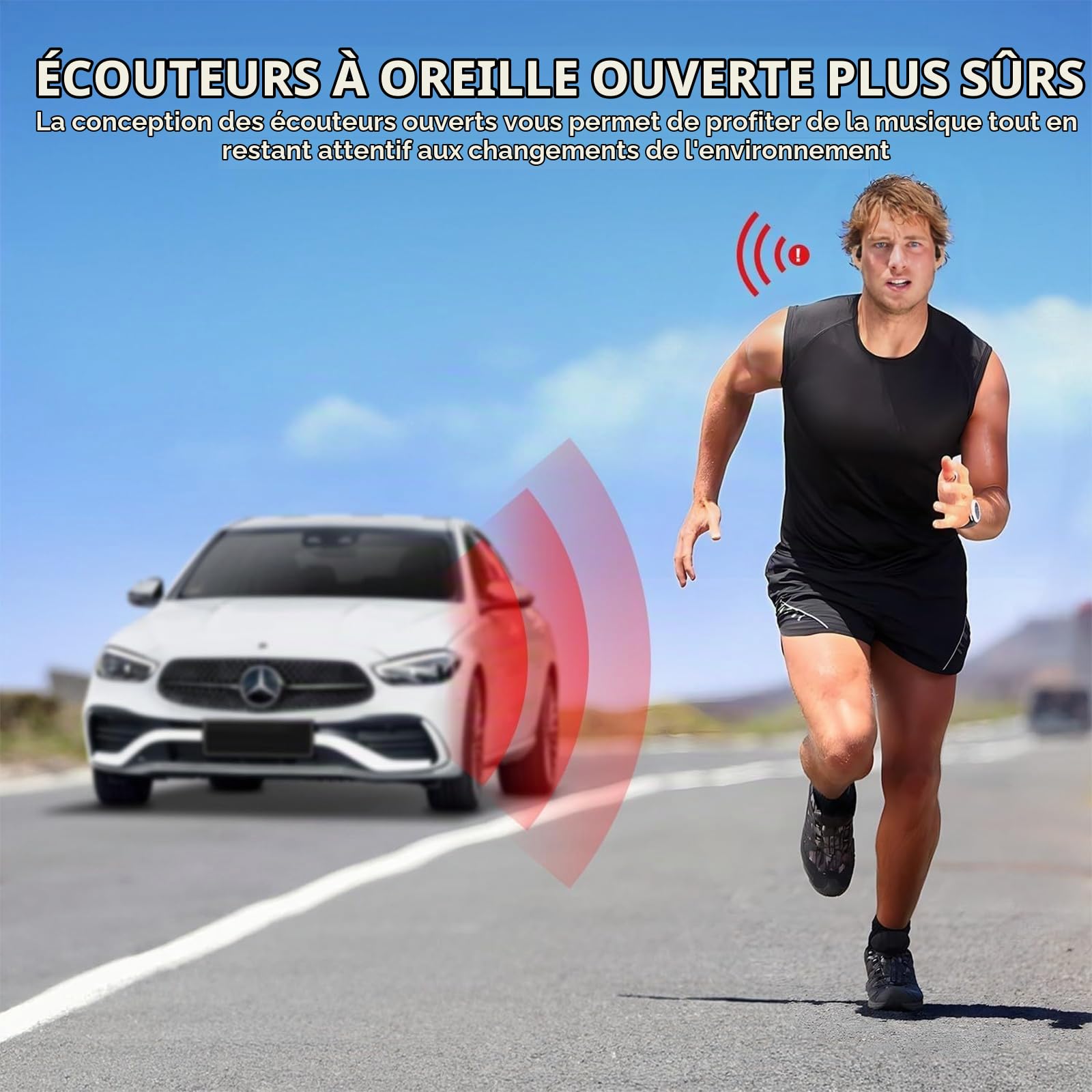 ZVD Casque Conduction Osseuse sans Fil,Casque de Natation IPX8 Étanche Version 5.4,Écouteur Sport Ouvert avec Lecteur Audio Intégré 32G Mémoire pour Natation, Vélo et Course à Pied