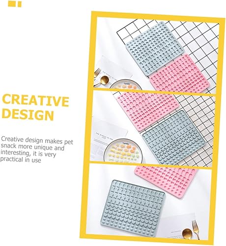 Miniatura 7 de NOLITOY 2pcs Silicone Mat Baking Mold Pet Snacks Molds Silicone Pet Puppy Treat Molds Candy Molds Silicone Round Molds Silicone Biscuits Molds Jelly