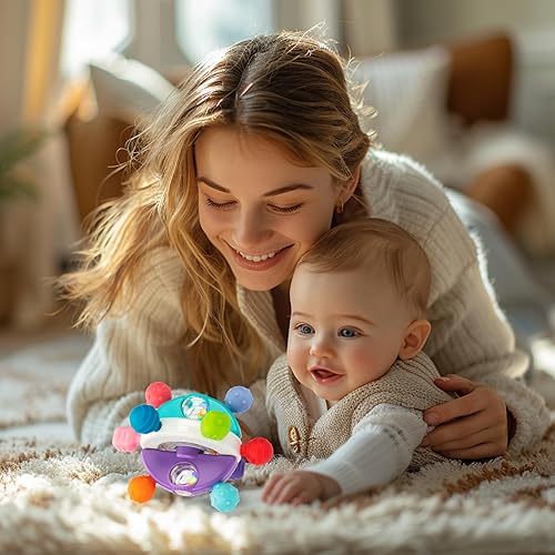 Miniatura 7 de Juguetes sensoriales para la dentición para bebés, mordedores Montessori de silicona para bebés, juguete masticable para bebés de 0 a 12 meses,
