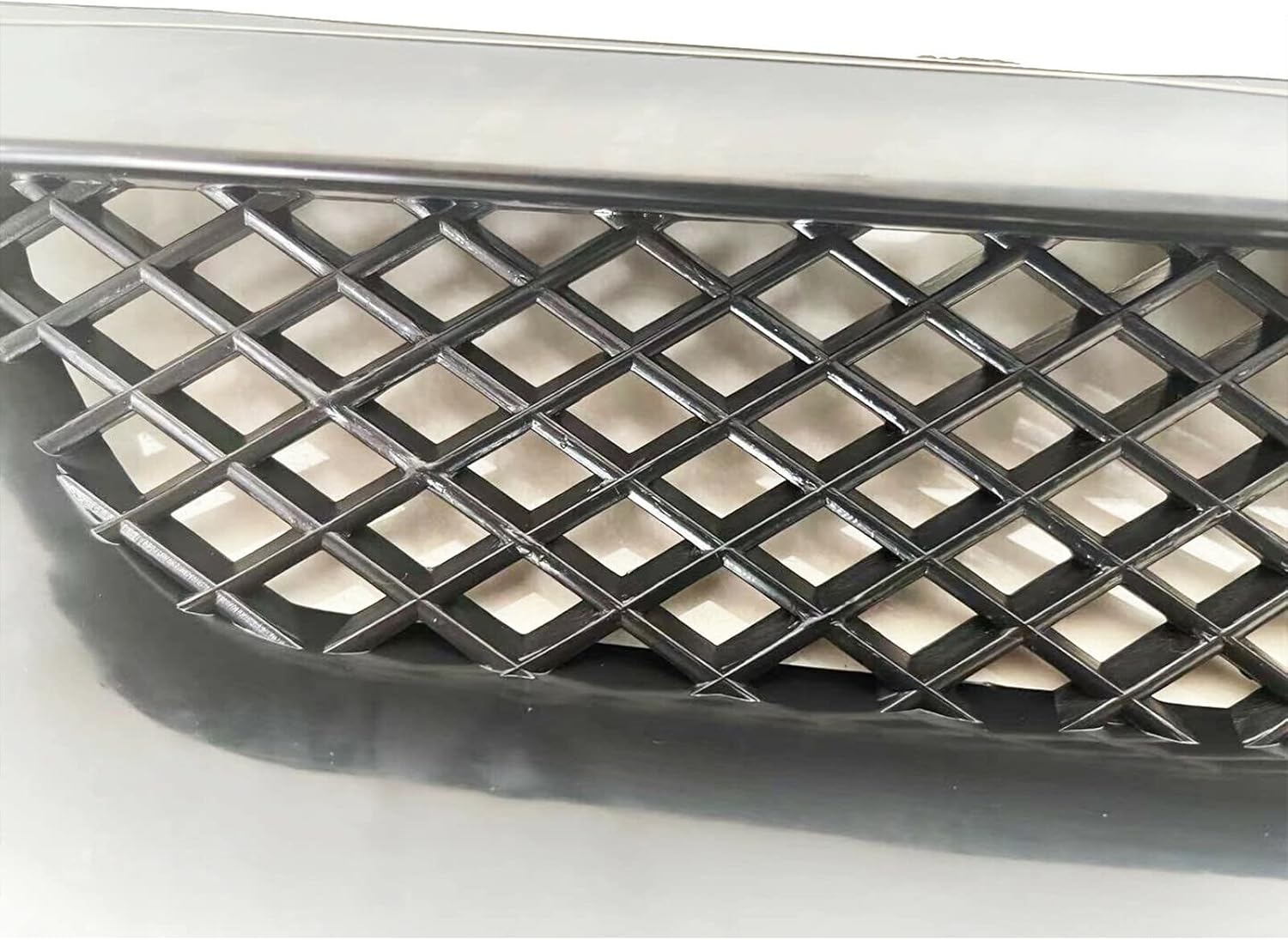 YLT AUTO Front Bumper Upper Grille Cover Guard Black ABS Mesh Air Intake for 1996-1998 Honda Civic EJ/EK Type R