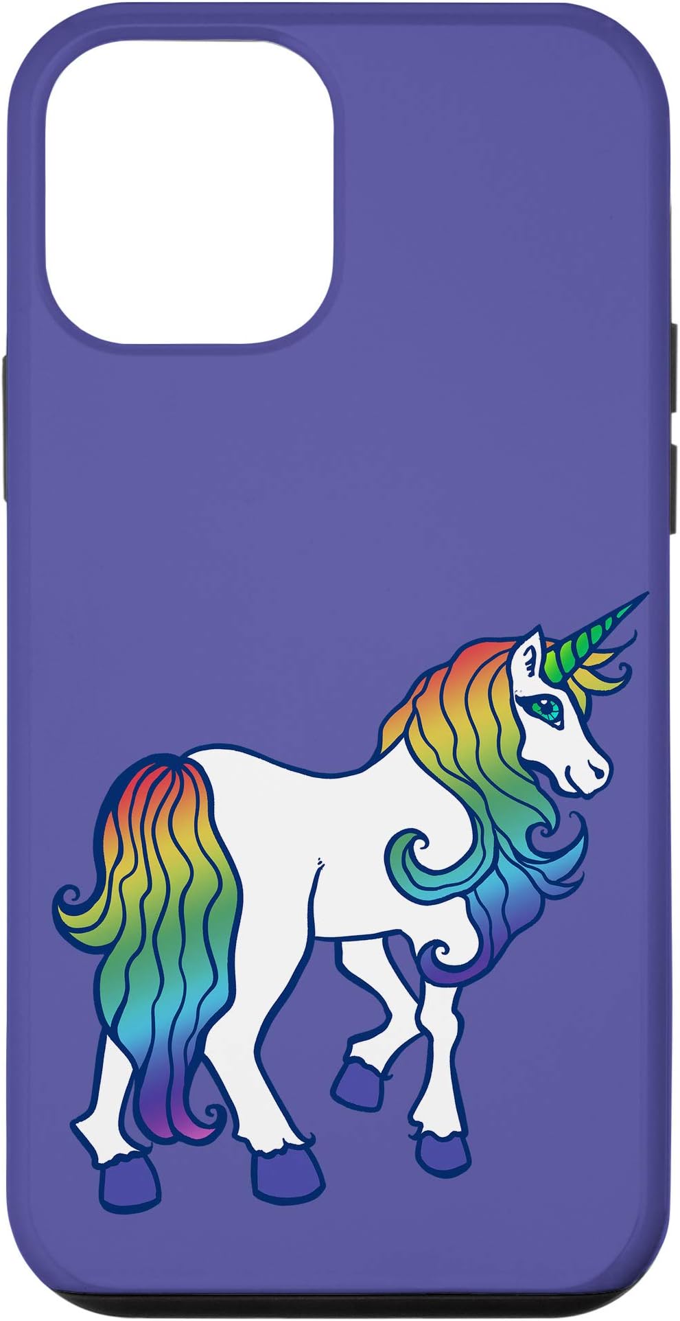 iPhone 12 mini Rainbow Unicorn Art 80s rainbows Case