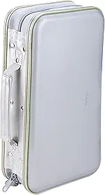 Carteira de CD DVD resistente com capacidade para 96 unidades – Estojo rígido com suporte de disco rígido para VCD, Blu-ray Media – Carteira organizadora (prata)