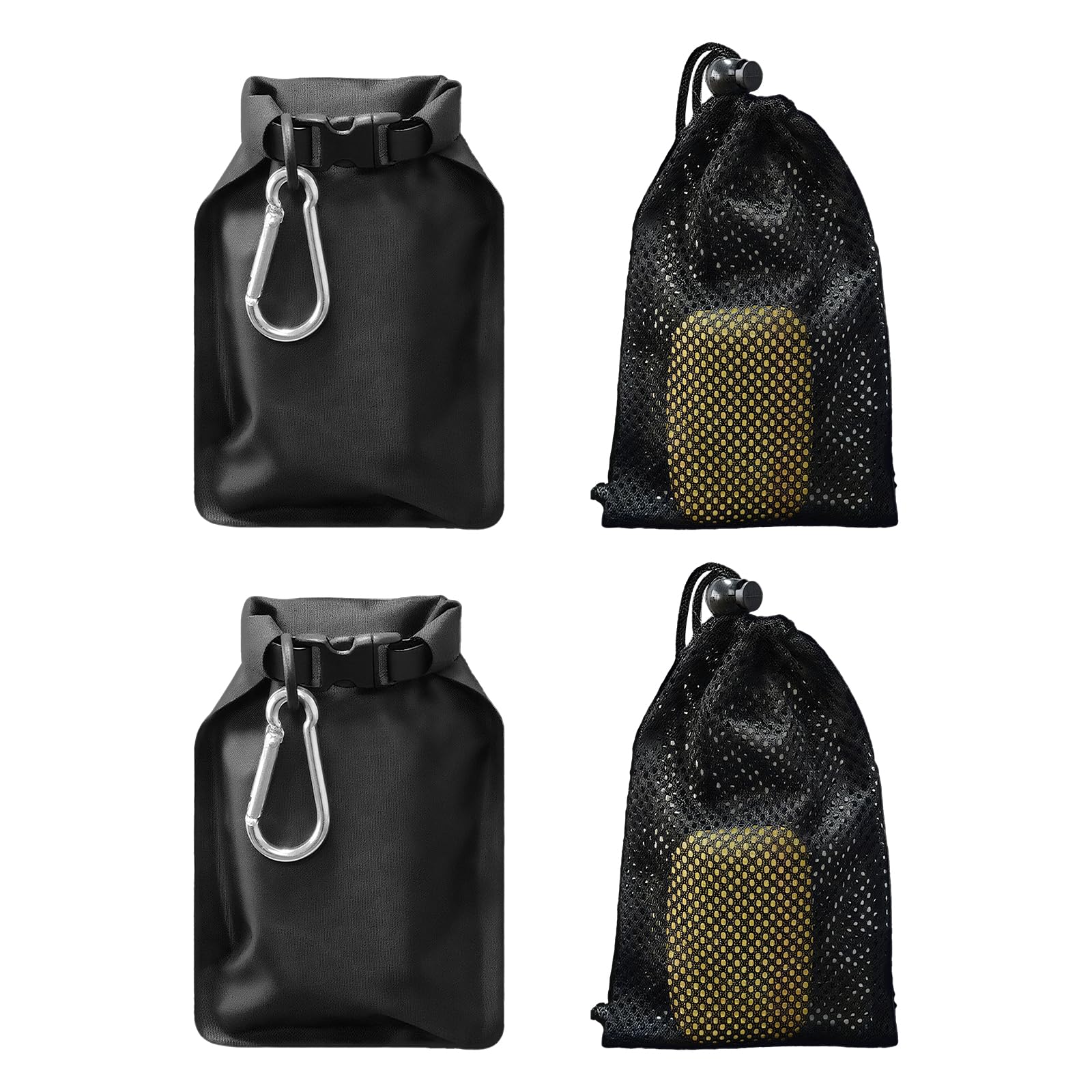 2PCS Soap Bar Bag Waterproof Leakproof Portable Travel Compact with Lathering Bag and Carabiner Clip for Outdoor Camping