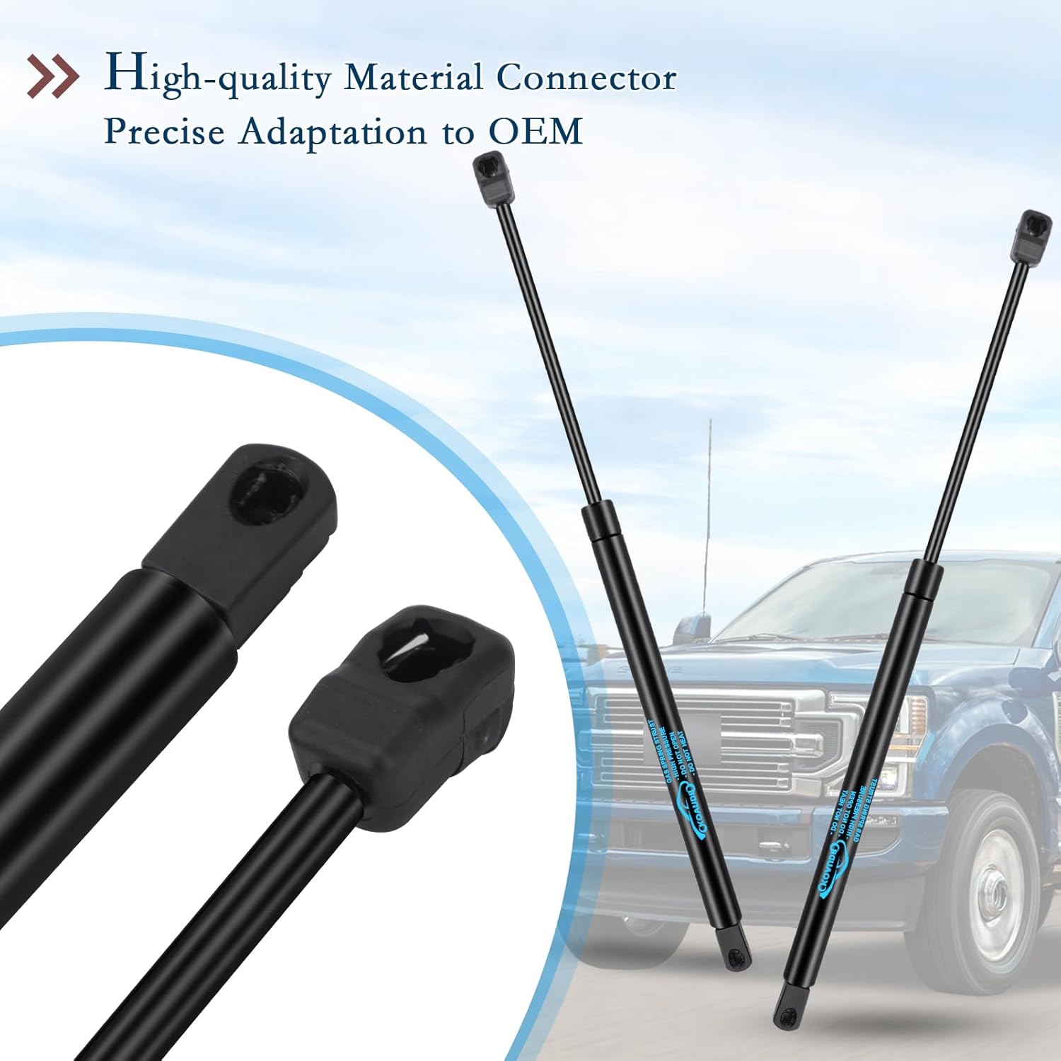 2X Hood Struts for Ford F250 F350 F450 F550 Super Duty 2017-2022 Hood Shocks Lift Support Hood Prop Rod Gas Spring Struts Replace #4B-965360 HC3Z16C826A, HC3Z-16C826-A, PM3986