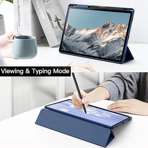 Miniatura 6 de JETech Funda para Samsung Galaxy Tab S10 PlusTab S9 Plus de 12.4 pulgadas con soporte para S Pen y parte trasera transparente de policarbonato, a