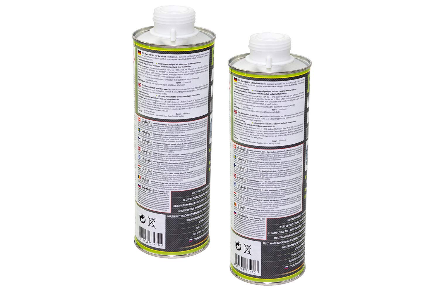 Petec UBS Wax - 2 litri di protezione sottoscocca a base di cera, trasparente
