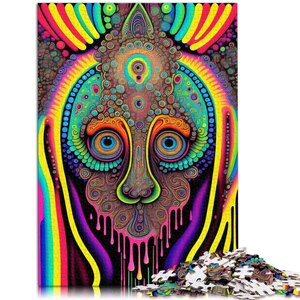 Puzzle for Adults colorful animals 1000 Piece Jigsaw Puzzles for Adults Kids Wooden Jigsaw Puzzles Suitable for adults and children over 12 years old Challenging Game Size: 50x75cm