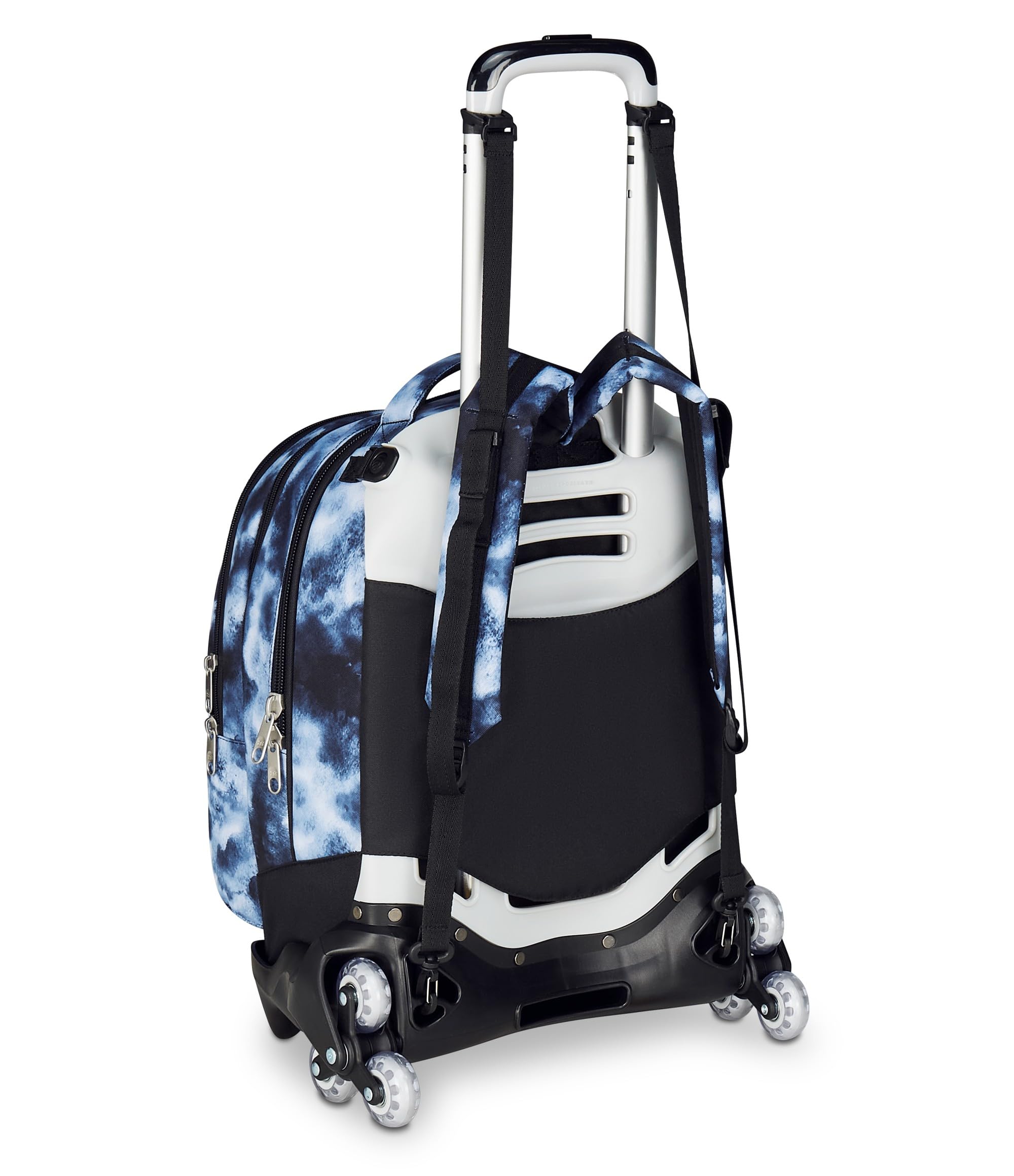 Seven Trolley Scuola Jack 3 Ruote Detach, Grigio, Zaino Con Carrello Sganciabile, 37 L, Tasca Borraccia, Zainetto Staccabile, Multiuso e Spazioso, Scuola Elementare e Media, Zaino Bambino