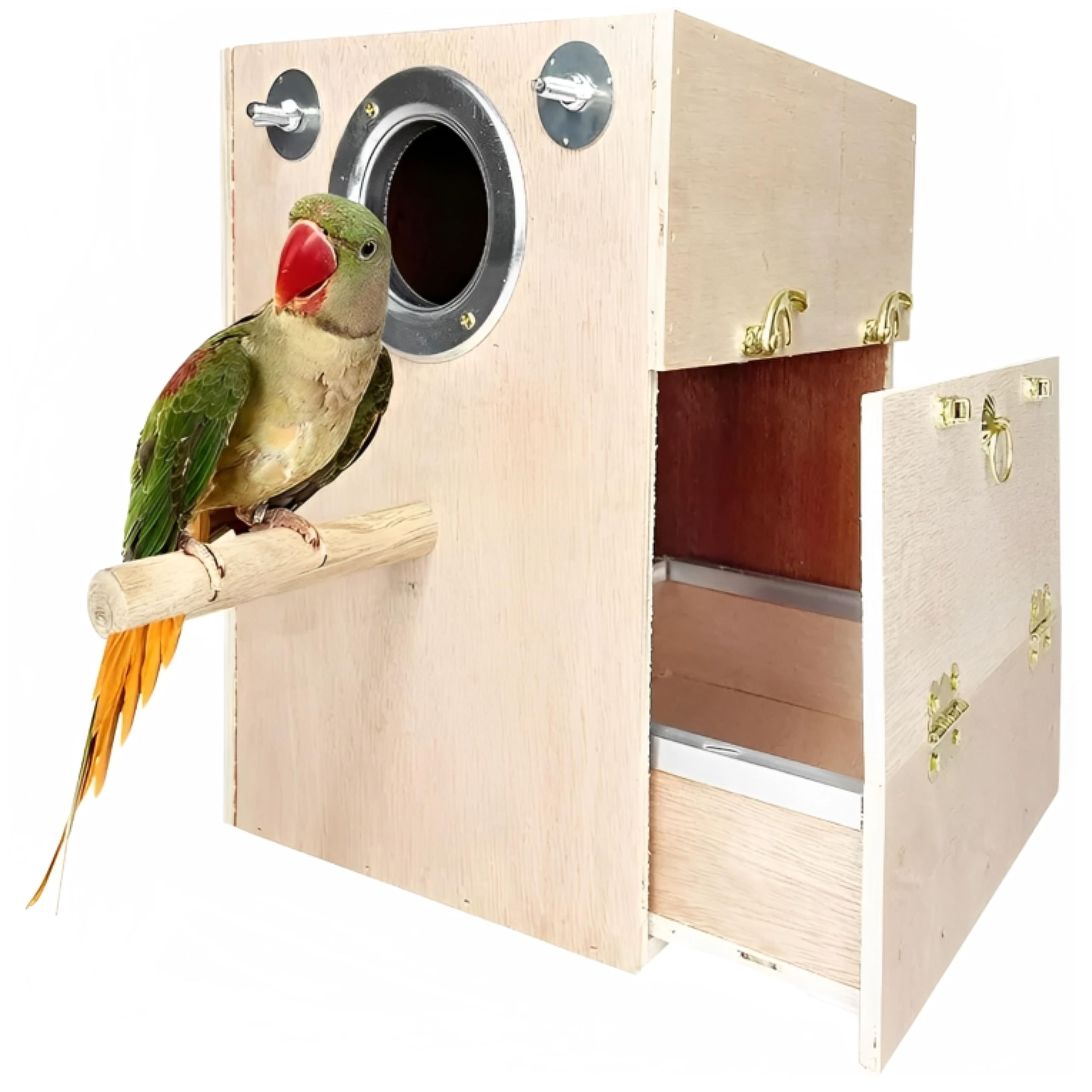 n Bird nest nesting box Bird House Wooden Nest Nesting Box For Bird,Large,cockatiel, conure,Parakeet,Budgerigar,Fischer Lovebird, Lovebird