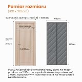 MYCARBON Zasłona termiczna do drzwi 100 x 210 cm, zimowa moskitiera z magnesem – automatyczne zamykanie, ochrona przed ciepłem i zimnem, wodoodporna, wiatroszczelna, do drzwi balkonowych, tarasowych
