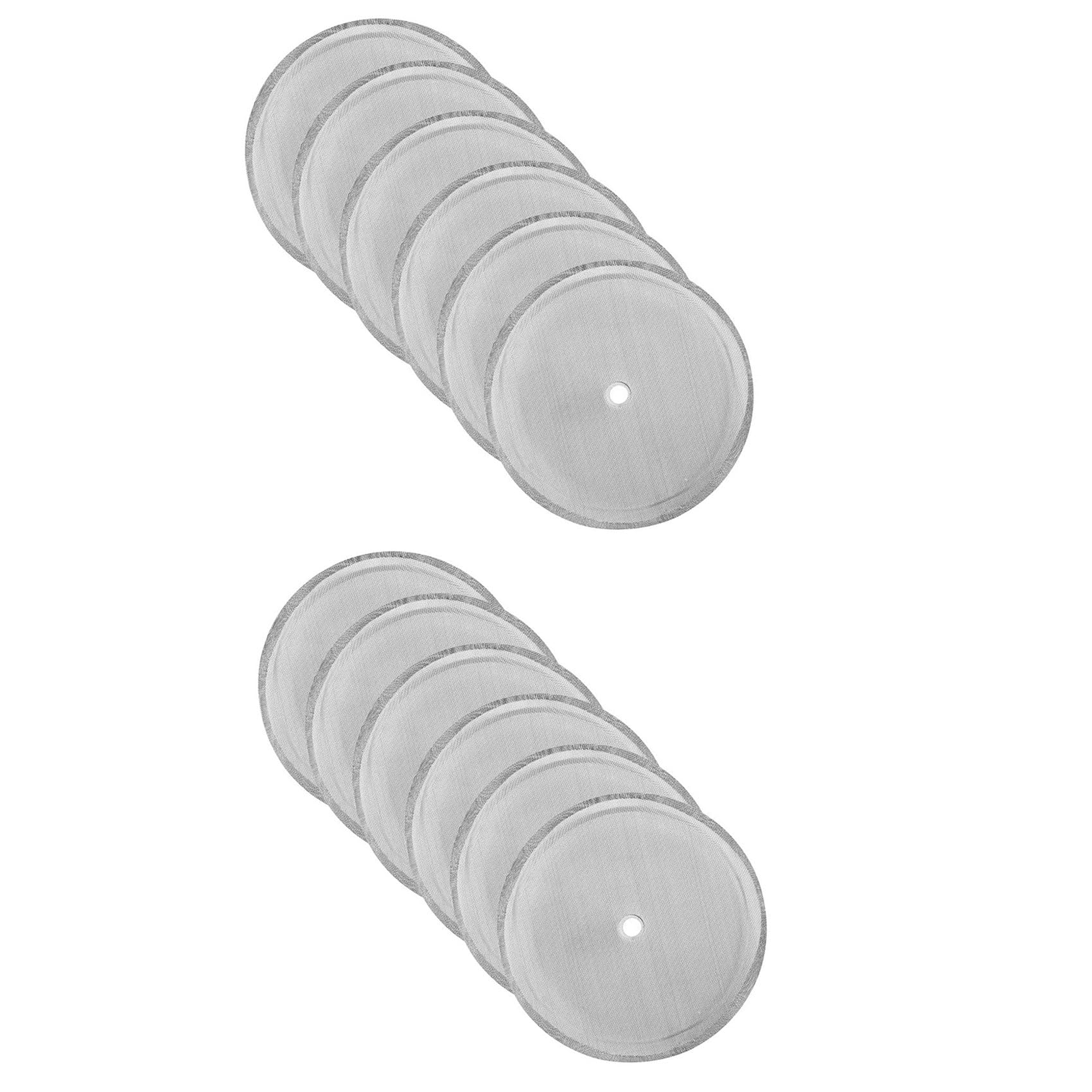 Hndhbfgrt 12X French Press Replacement Filters Mesh Screen Coffee Press Filters-Includes Metal Center Ring