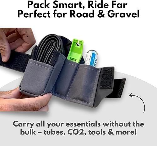 Miniatura 4 de SpeedSleev Ranger Cycling Adventure Pack Bolsa de sillín de bicicleta para bicicletas de carretera, bicicletas de montaña y bicicletas de grava