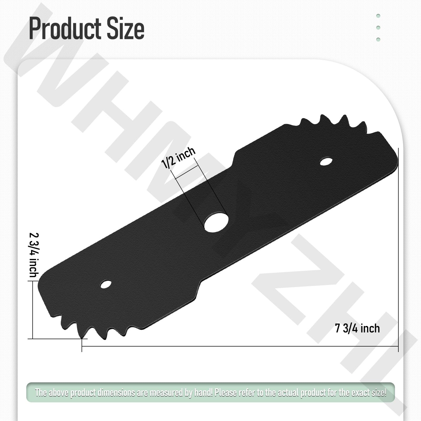 Paquete de 6 cuchillas de repuesto EB-007 de 7-1/2 pulgadas Edge Hog Heavy compatibles con Black Decker LE750 LE710 LE760FF LE760/Craftsman CMEED400 - Cuchillas de repuesto para