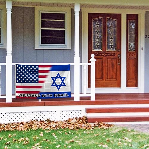 Miniatura 6 de Bandera israelí We Stand with Israel Flag I Stand with Israel Forever Banderas de 3 x 5 pies con 2 ojales de latón bandera de Israel de doble cara