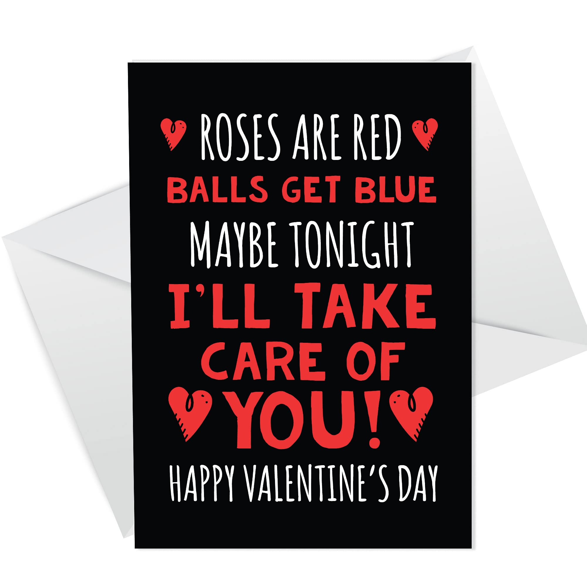 RED OCEAN Funny Rude Valentines Card For Him Boyfriend Husband Humour Roses Are Red Card