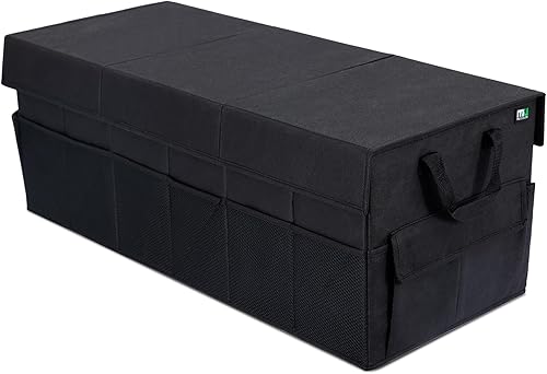 Miniatura 9 de MIU COLOR Trunk Organizer with Lid, 72L Large Capacity Car Organizer, 12 Pockets with Non-Slip Bottom, Collapsible 3 Compartments Car Storage