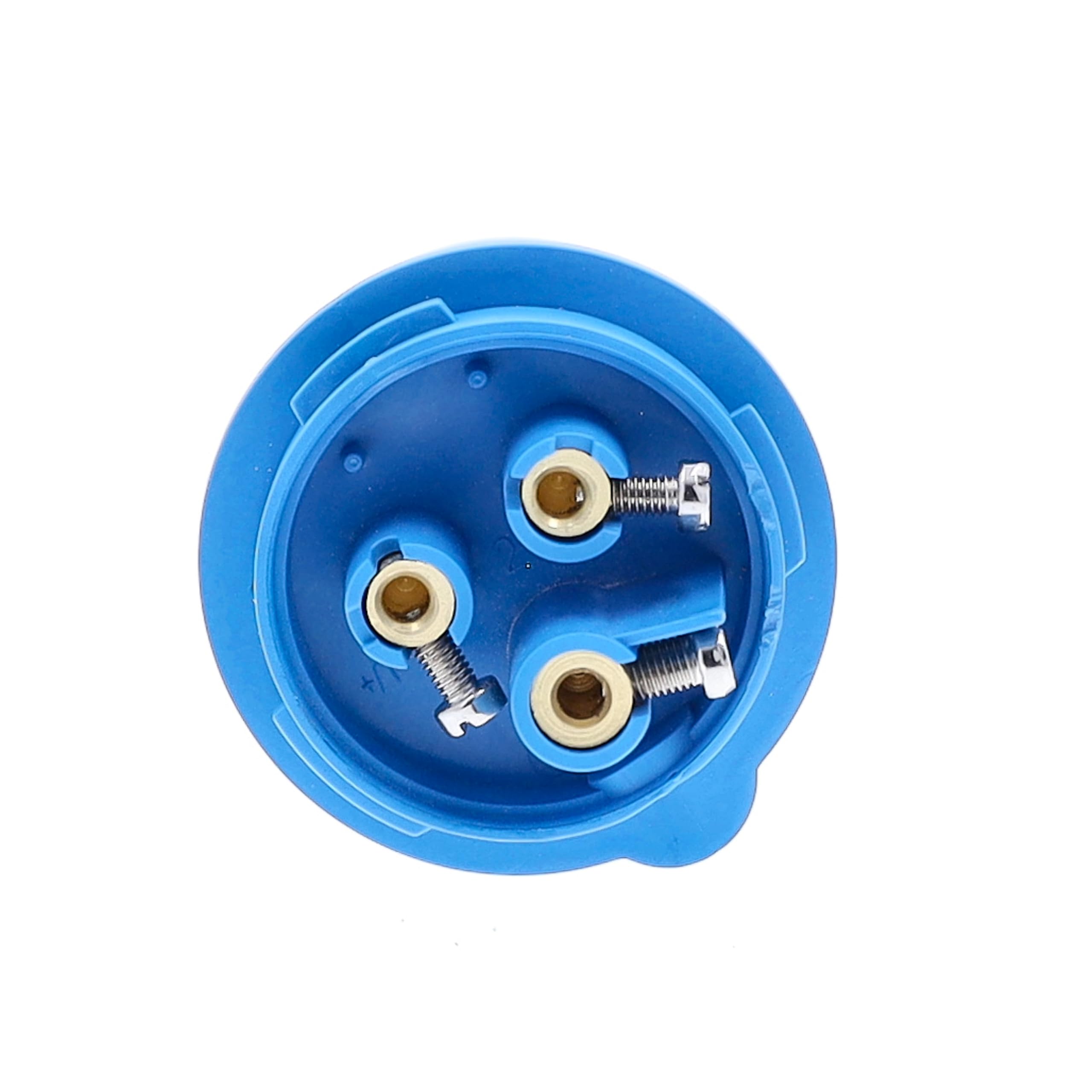 as - Schwabe CEE Spina caravan - 230 V / 16 A spina esterna con morsetti a vite - spina adatta per caravan e camper - ideale per uso esterno - IP44 - Made in Germany - Blu I 60470