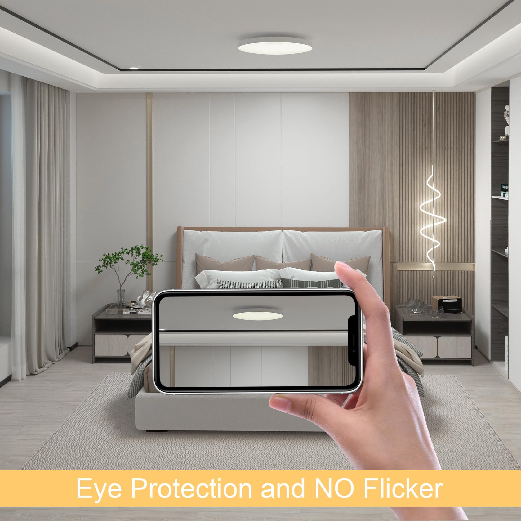 LUTW Badplafondlamp, 24W 2400LM Inbouwplafondlamp, Gelijkwaardig aan 200W, 6500K Koel Wit, Waterdicht IP44, Ronde Plafondlampen voor Keuken, Slaapkamer, Woonkamer, Toilet, Portiek, 28CM (Wit