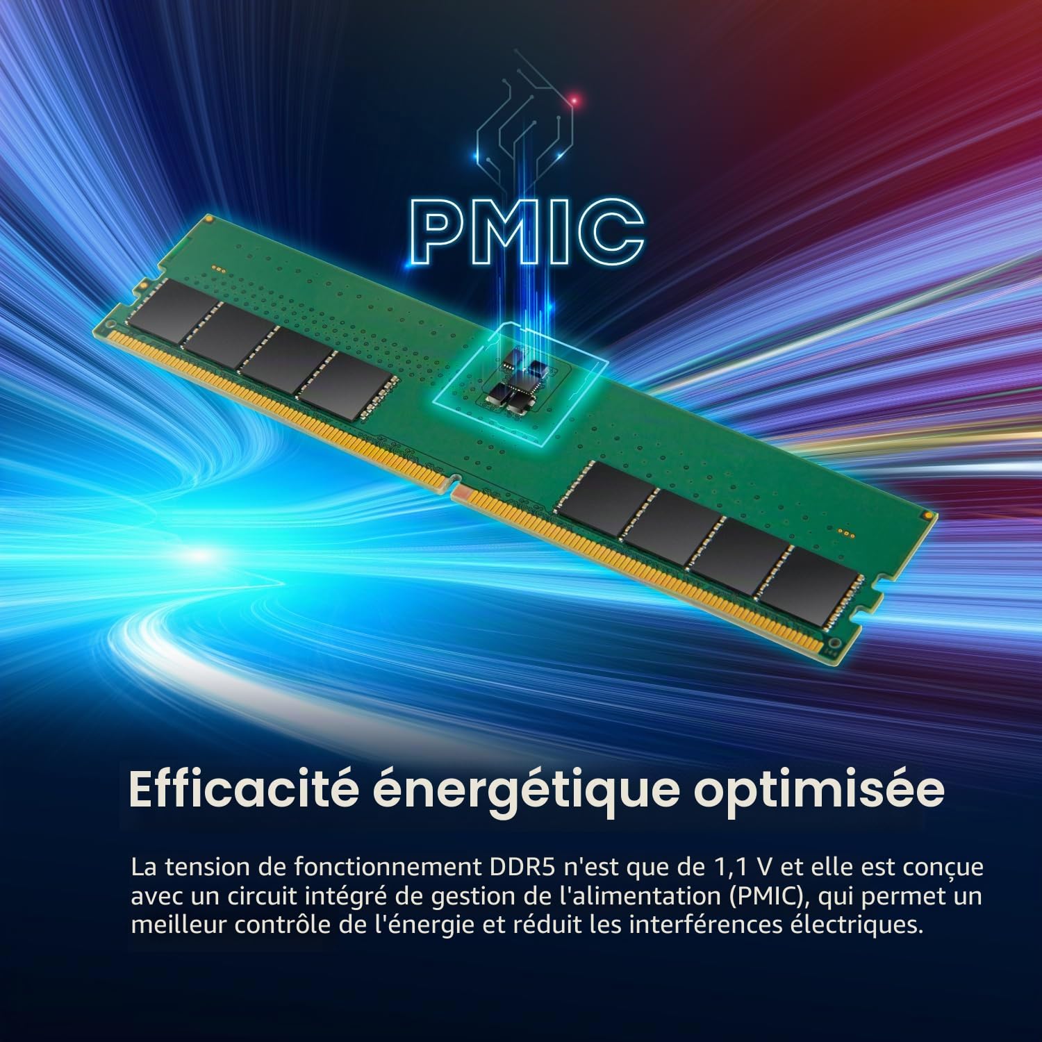 Transcend JetRam 16Go DDR5 5600MHz So-DIMM CL46, RAM pour PC Portable