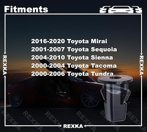 Miniatura 4 de Rexka 15 juegos Fender Liner Bumper Cover Tornillo Ojales Kits para Toyota Tacoma Tundra Sienna Sequoia 90189-06214 90159-60498