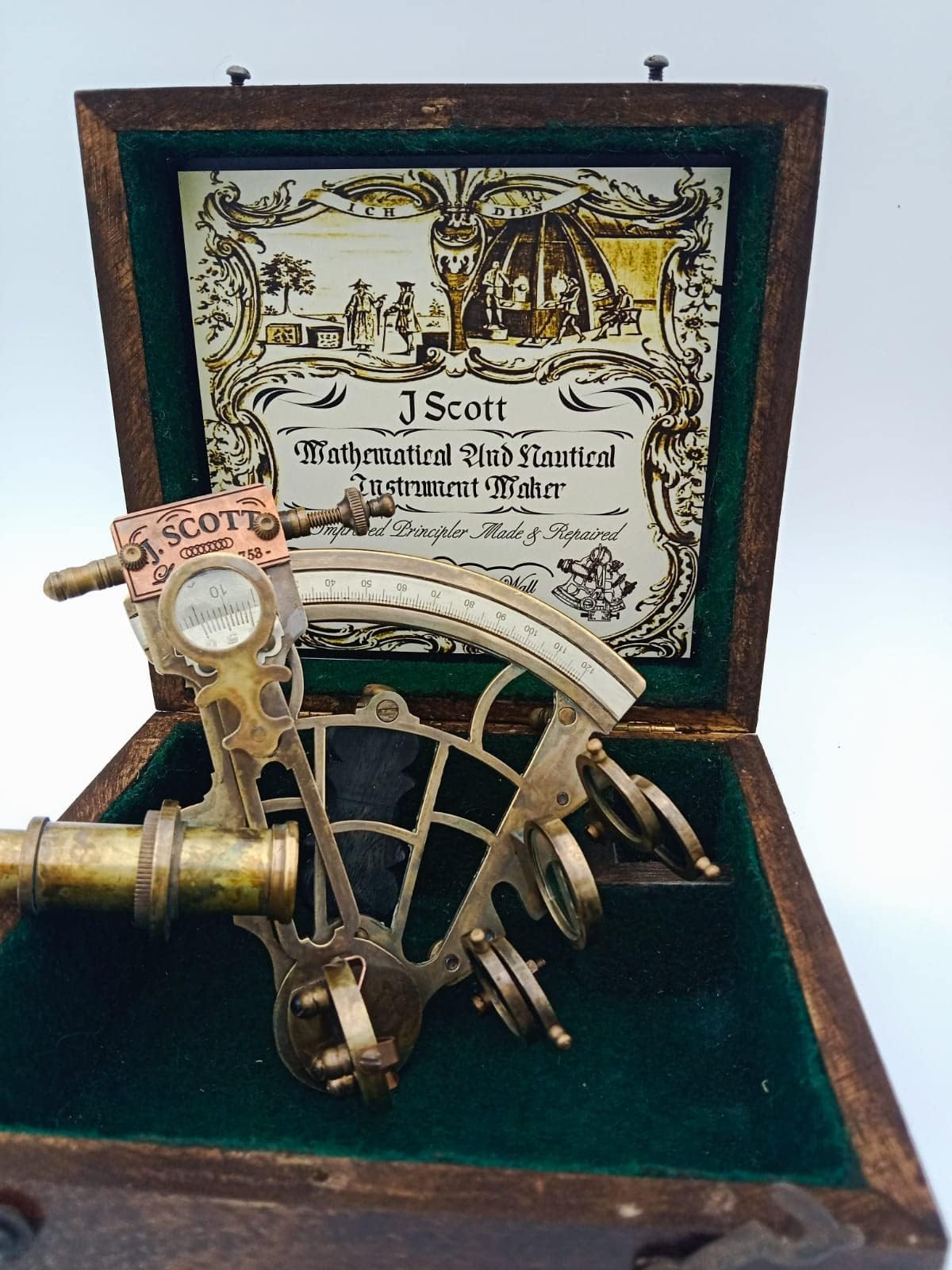 SUHANA OVERSEAS Antique Brass Nautical Sextant Maritime Astrolabe Marine for Decoration in Office & Gifitng with The Box