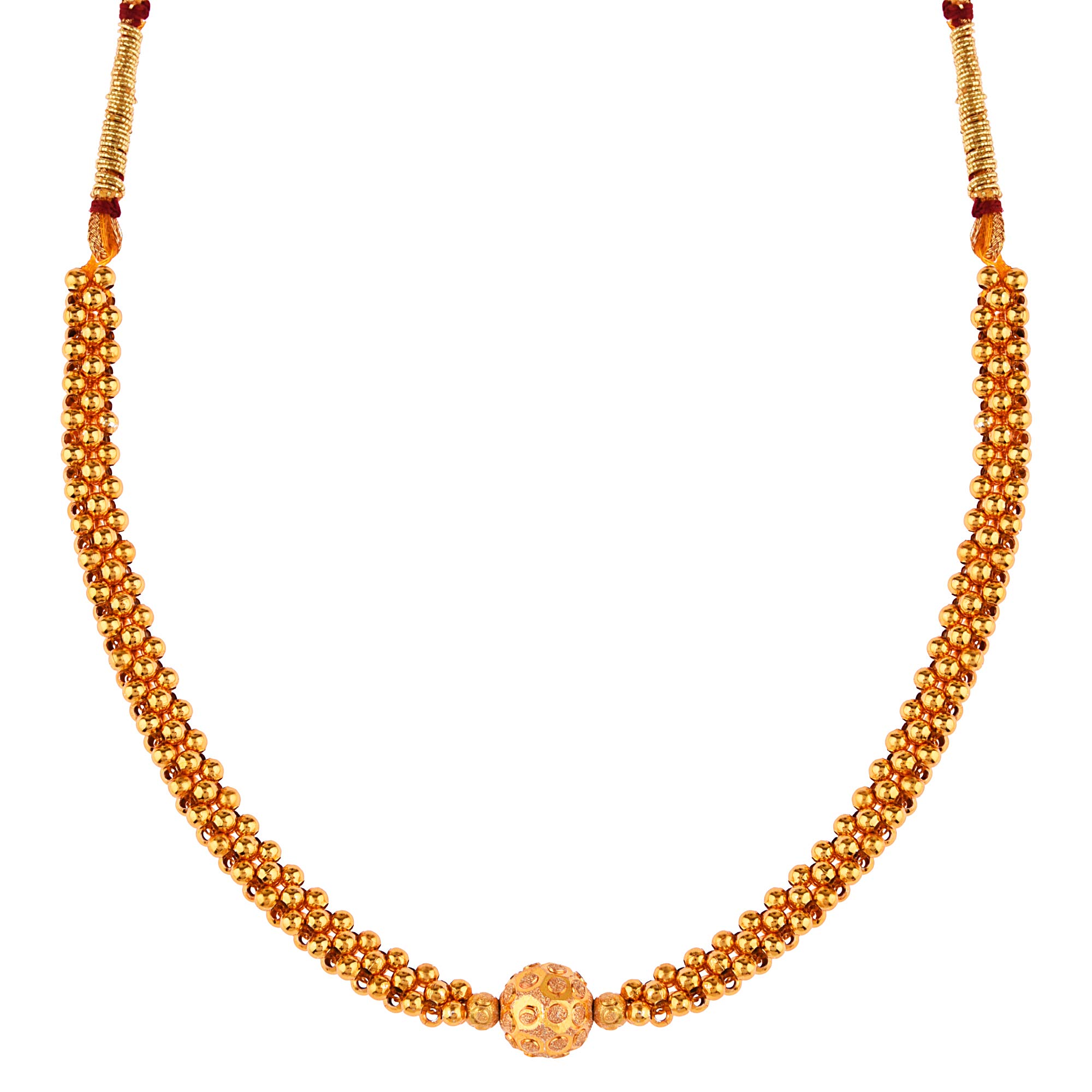 LUCENTARTS JEWELLERY Maharashtrian Marathi Kolhapuri Saaj Thushi Pendant Necklace for Women & Girls (Gold) (B09C5W1NGN) Amazon Price History, Amazon Price Tracker