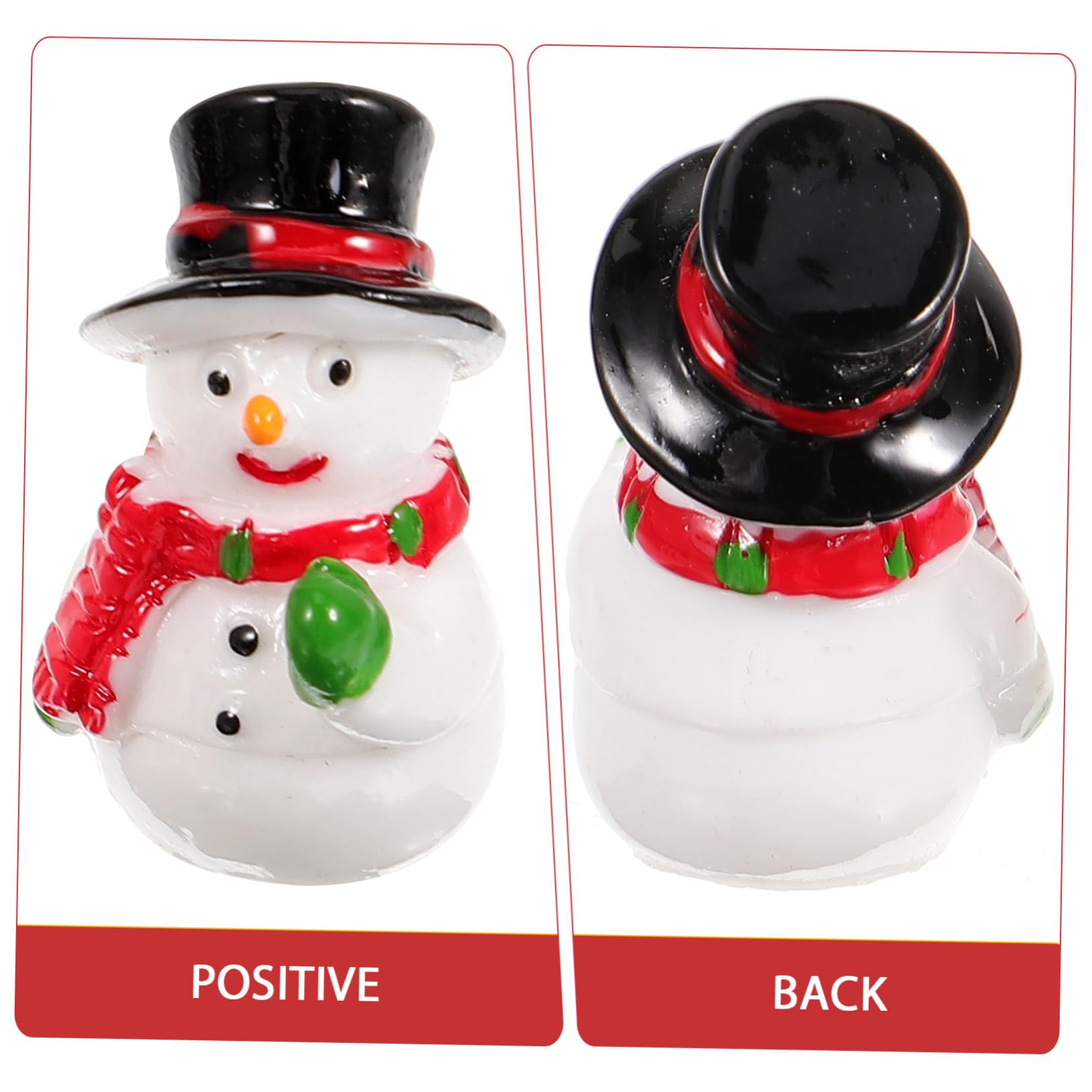 MAGICLULU 5 Juegos Muñeco De Nieve De Resina Navidad Bolas De Nieve Mini Muñeco De Nieve Navideño Figuras De Muñeco De Nieve Mini Muñecos De Nieve Pequeño Muñeco De Nieve Hielo 20 Piezas * 5