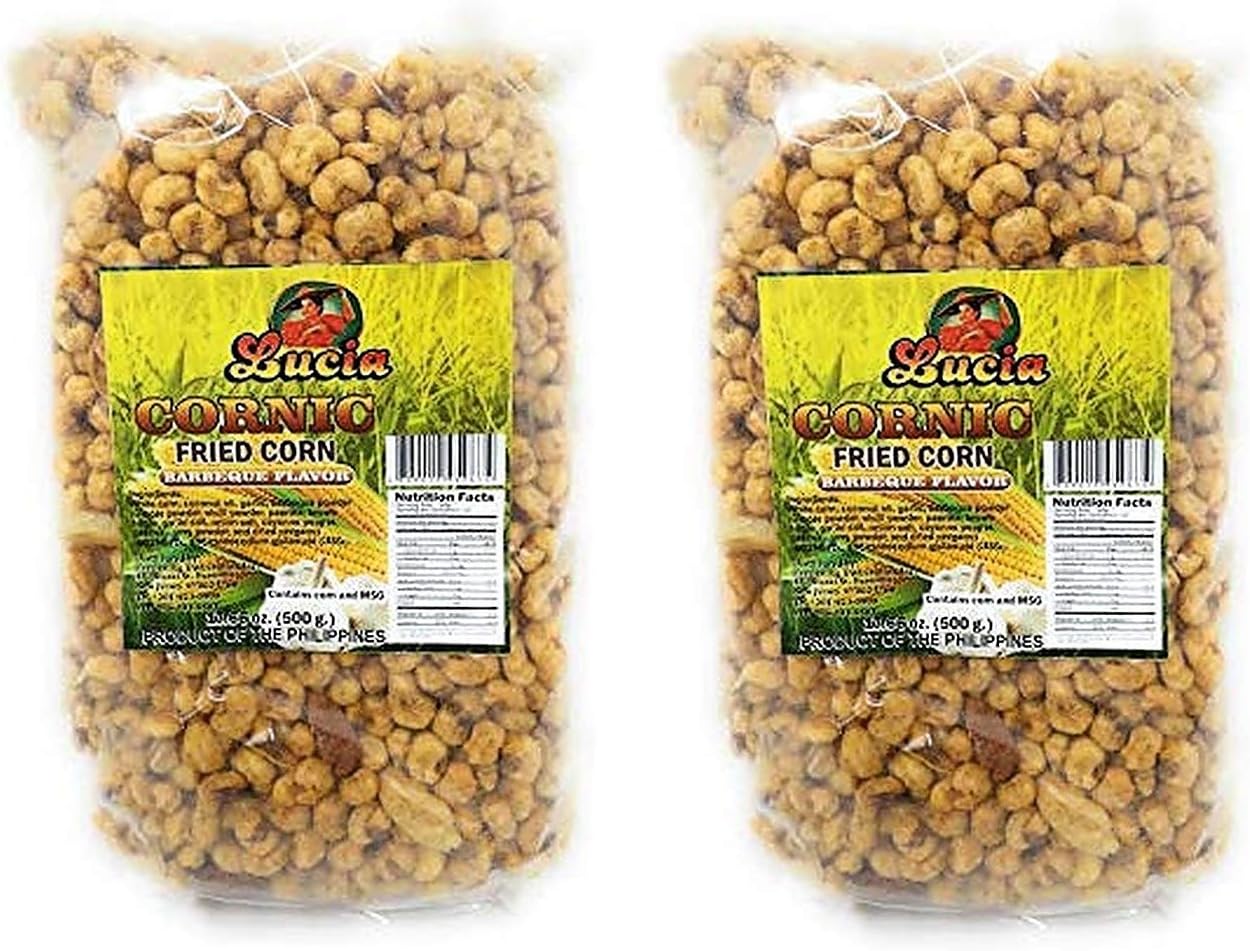 Lucia Cornic Fried Corn Barbecue Flavor Pack of Two 17.66 Oz a Pack