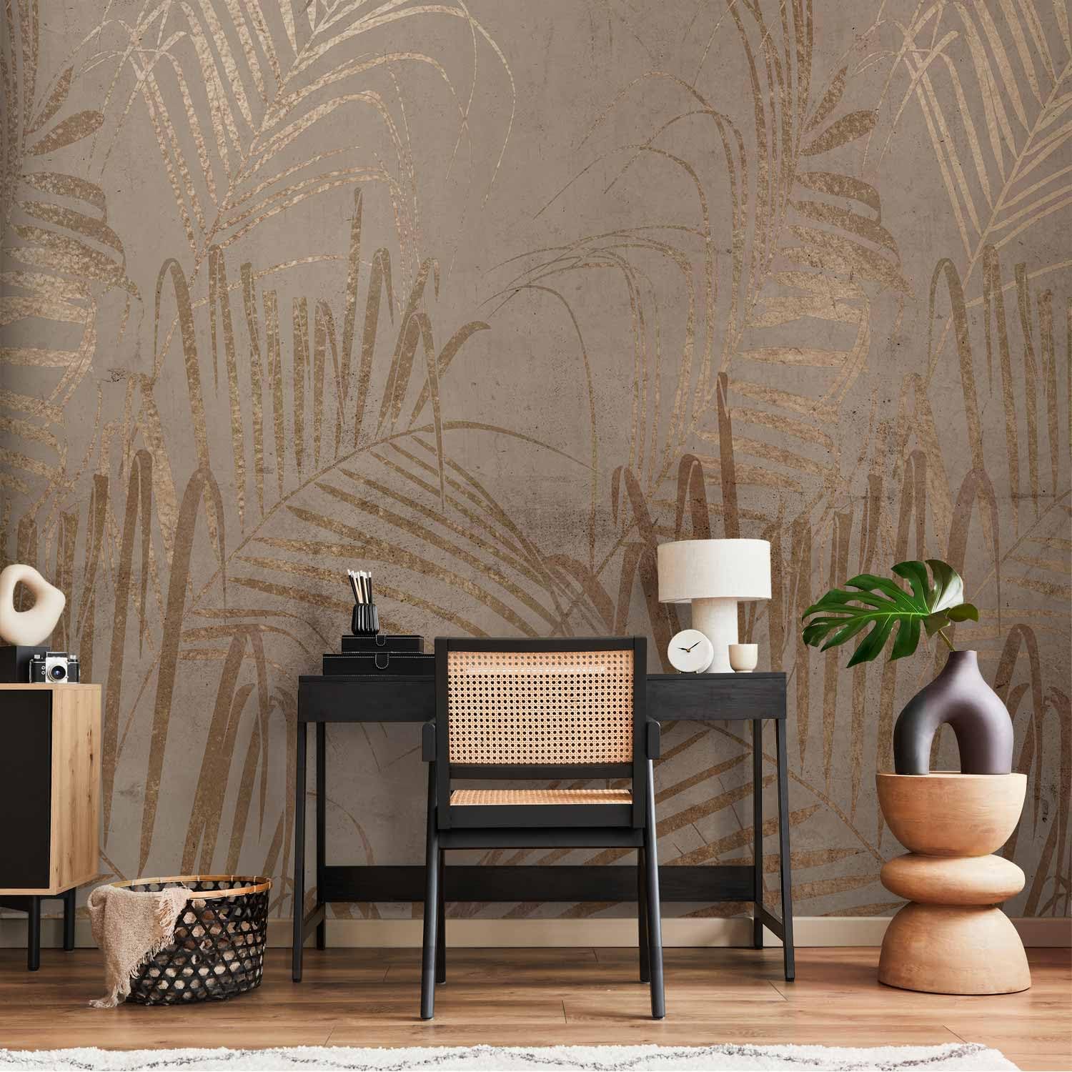 murando PREMIUM Carta da parati Foglie 450x315 cm Fotomurali in TNT Murale alla moda Decorazione da Muro XXL Poster Gigante Design Cameretta Carta per pareti Camera da Letto Natura b-C-10105-a-a